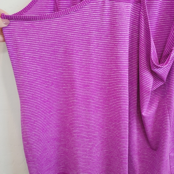 💕 Danskin Purple Striped Tank Top Size XXL - Picture 2 of 7